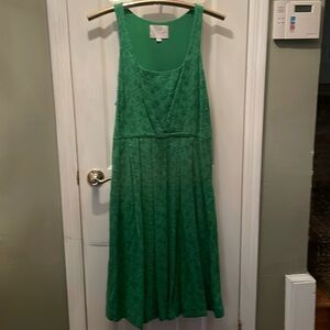 Anthropology Tennis Racket Preppy Green  Dress